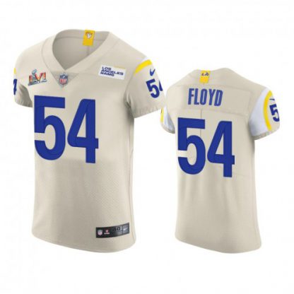 Los Angeles Los Angeles Rams #54 Leonard Floyd Men's Super Bowl LVI Patch Nike Vapor Elite Player NFL Jersey - Bone