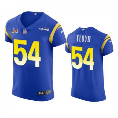 Los Angeles Los Angeles Rams #54 Leonard Floyd Men's Super Bowl LVI Patch Nike Vapor Elite Player NFL Jersey - Royal