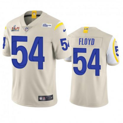 Los Angeles Los Angeles Rams #54 Leonard Floyd Men's Super Bowl LVI Patch Nike Vapor Limited NFL Jersey - Bone