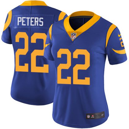 Nike Los Angeles Rams #22 Marcus Peters Royal Blue Alternate Women's Stitched NFL Vapor Untouchable Limited Jersey