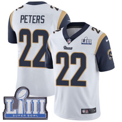 Nike Los Angeles Rams #22 Marcus Peters White Super Bowl LIII Bound Youth Stitched NFL Vapor Untouchable Limited Jersey