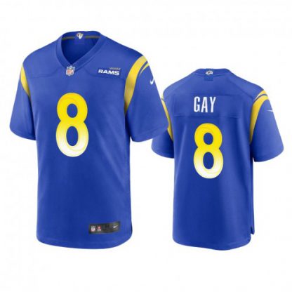 Los Angeles Los Angeles Rams #8 Matt Gay Men's Nike Game NFL Jersey - Royal