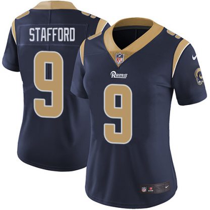Los Angeles Los Angeles Rams #9 Matthew Stafford Navy Blue Team Color Women's Stitched NFL Vapor Untouchable Limited Jersey