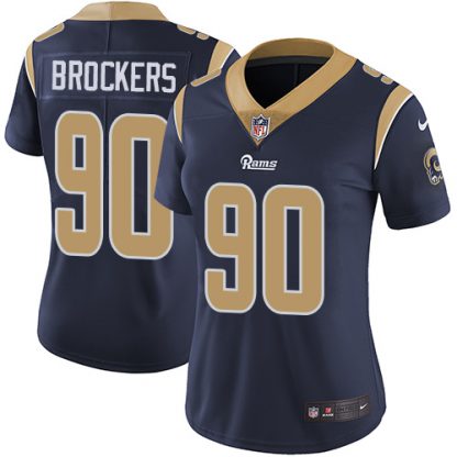 Nike Los Angeles Rams #90 Michael Brockers Navy Blue Team Color Women's Stitched NFL Vapor Untouchable Limited Jersey