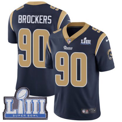Nike Los Angeles Rams #90 Michael Brockers Navy Blue Team Color Super Bowl LIII Bound Youth Stitched NFL Vapor Untouchable Limited Jersey