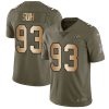 Nike Los Angeles Rams #93 Ndamukong Suh Olive/Gold Youth Stitched NFL Limited 2017 Salute to Service Jersey