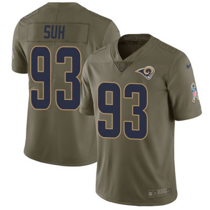 Nike Los Angeles Rams #93 Ndamukong Suh Olive Youth Stitched NFL Limited 2017 Salute to Service Jersey