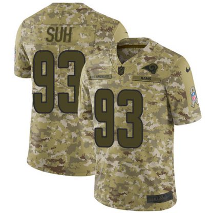 Nike Los Angeles Rams #93 Ndamukong Suh Camo Youth Stitched NFL Limited 2018 Salute to Service Jersey
