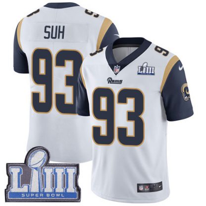 Nike Los Angeles Rams #93 Ndamukong Suh White Super Bowl LIII Bound Men's Stitched NFL Vapor Untouchable Limited Jersey