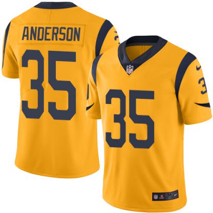 Nike Los Angeles Rams #35 C.J. Anderson Gold Youth Stitched NFL Limited Rush Jersey
