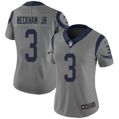 Nike Los Angeles Rams #3 Odell Beckham Jr. Gray Women's Stitched NFL Limited Inverted Legend Jersey