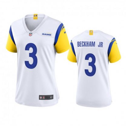 Los Angeles Los Angeles Rams #3 Odell Beckham Jr. Women's Nike Alternate Game NFL Jersey - White