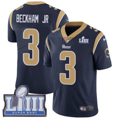 Nike Los Angeles Rams #3 Odell Beckham Jr. Navy Blue Team Color Super Bowl LIII Bound Youth Stitched NFL Vapor Untouchable Limited Jersey