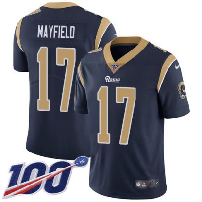 Nike Los Angeles Rams #17 Odell Beckham Jr. Navy Blue Team Color Youth Stitched NFL 100th Season Vapor Untouchable Limited Jersey