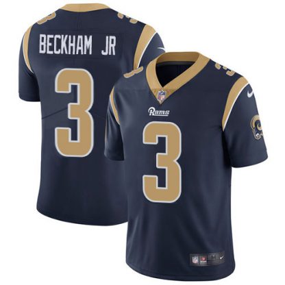 Nike Los Angeles Rams #3 Odell Beckham Jr. Navy Blue Team Color Men's Stitched NFL Vapor Untouchable Limited Jersey