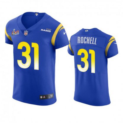 Los Angeles Los Angeles Rams #31 Robert Rochell Men's Super Bowl LVI Patch Nike Vapor Elite Player NFL Jersey - Royal