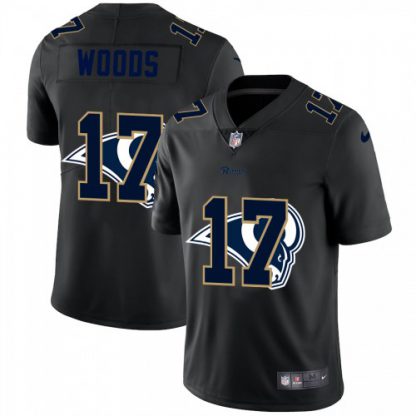 Los Angeles Los Angeles Rams #17 Robert Woods Men's Nike Team Logo Dual Overlap Limited NFL Jersey Black