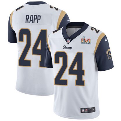 Nike Los Angeles Rams #24 Taylor Rapp White Super Bowl LVI Patch Youth Stitched NFL Vapor Untouchable Limited Jersey