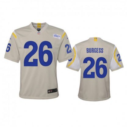 Los Angeles Los Angeles Rams #26 Terrell Burgess Youth Nike Game NFL Jersey - Bone
