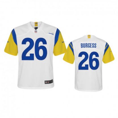 Los Angeles Los Angeles Rams #26 Terrell Burgess Youth Nike Alternate Game NFL Jersey - White