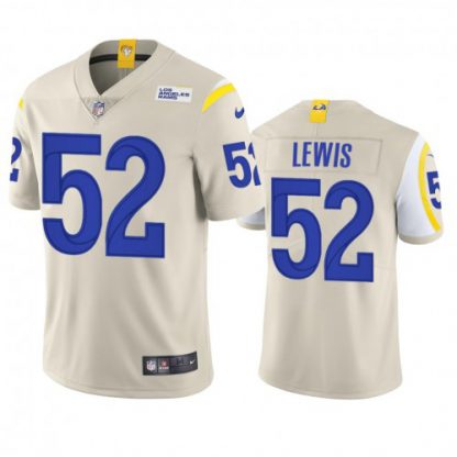 Los Angeles Los Angeles Rams #52 Terrell Lewis Men's Nike Vapor Limited NFL Jersey - Bone