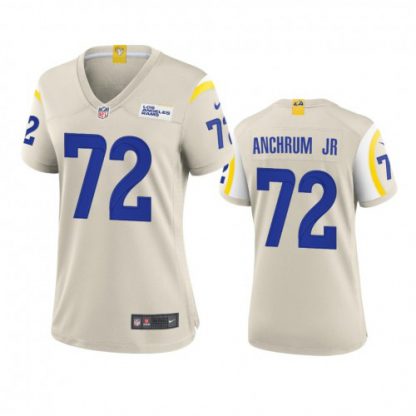 Los Angeles Los Angeles Rams #72 Tremayne Anchrum Jr. Women's Nike Game NFL Jersey - Bone