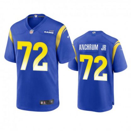 Los Angeles Los Angeles Rams #72 Tremayne Anchrum Jr. Men's Nike Game NFL Jersey - Royal