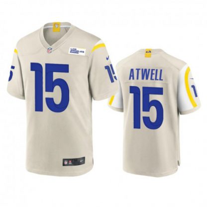 Los Angeles Los Angeles Rams #15 Tutu Atwell Men's Nike Game NFL Jersey - Bone