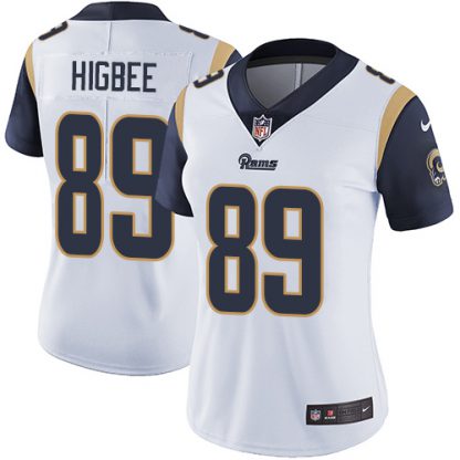 Nike Los Angeles Rams #89 Tyler Higbee White Women's Stitched NFL Vapor Untouchable Limited Jersey