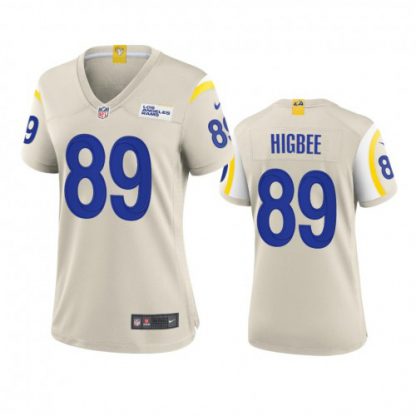 Los Angeles Los Angeles Rams #89 Tyler Higbee Women's Nike Game NFL Jersey - Bone