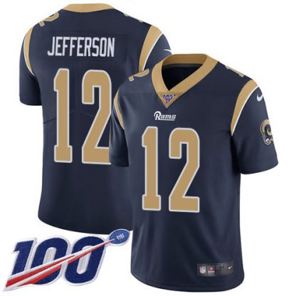 Nike Los Angeles Rams #12 Van Jefferson Navy Blue Team Color Youth Stitched NFL 100th Season Vapor Untouchable Limited Jersey