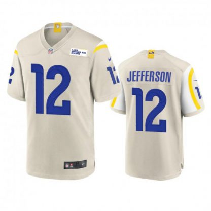 Los Angeles Los Angeles Rams #12 Van Jefferson Men's Nike Game NFL Jersey - Bone
