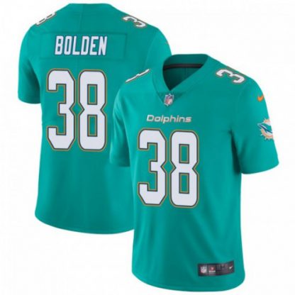 Nike Miami Dolphins #38 Brandon Bolden Aqua Green Team Color Men's Stitched NFL Vapor Untouchable Limited Jersey