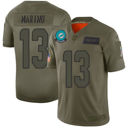 Nike Miami Dolphins #13 Dan Marino Camo Youth Stitched NFL Limited 2019 Salute to Service Jersey