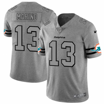Miami Miami Dolphins #13 Dan Marino Men's Nike Gray Gridiron II Vapor Untouchable Limited NFL Jersey