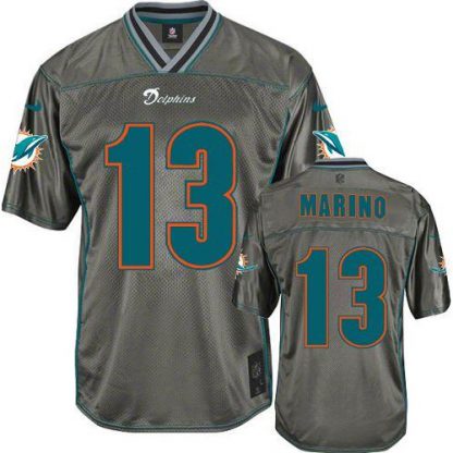 Nike Miami Dolphins #13 Dan Marino Grey Men's Stitched NFL Elite Vapor Jersey