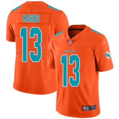Nike Miami Dolphins #13 Dan Marino Orange Men's Stitched NFL Limited Inverted Legend Jersey