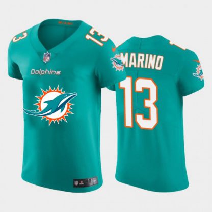 Miami Miami Dolphins #13 Dan Marino Aqua Green Men's Nike Big Team Logo Elite NFL Jersey