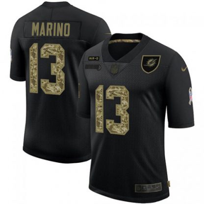 Miami Miami Dolphins #13 Dan Marino Men's Nike 2020 Salute To Service Camo Limited NFL Jersey Black