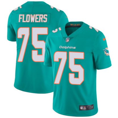 Nike Miami Dolphins #75 Ereck Flowers Aqua Green Team Color Men's Stitched NFL Vapor Untouchable Limited Jersey