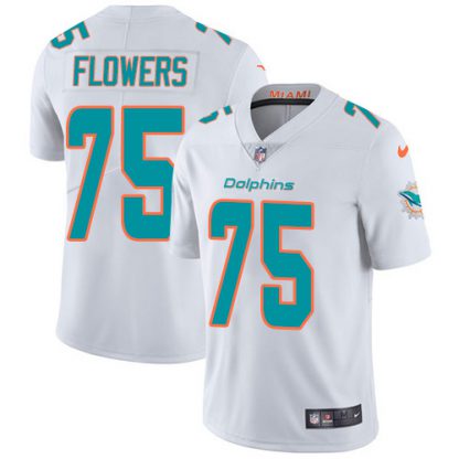 Nike Miami Dolphins #75 Ereck Flowers White Men's Stitched NFL Vapor Untouchable Limited Jersey