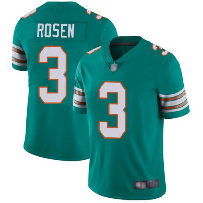 Nike Miami Dolphins #3 Josh Rosen Aqua Green Alternate Men's Stitched NFL Vapor Untouchable Limited Jersey