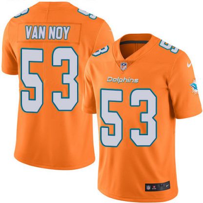 Nike Miami Dolphins #53 Kyle Van Noy Orange Green Youth Stitched NFL Limited Rush Jersey