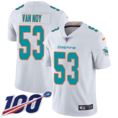Nike Miami Dolphins #53 Kyle Van Noy White Youth Stitched NFL 100th Season Vapor Untouchable Limited Jersey