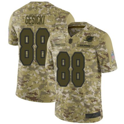 Nike Miami Dolphins #88 Mike Gesicki Camo Men's Stitched NFL Limited 2018 Salute To Service Jersey