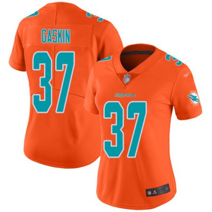Nike Miami Dolphins #37 Myles Gaskin Orange Women's Stitched NFL Limited Inverted Legend Jersey