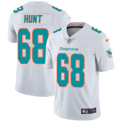 Nike Miami Dolphins #68 Robert Hunt White Men's Stitched NFL Vapor Untouchable Limited Jersey