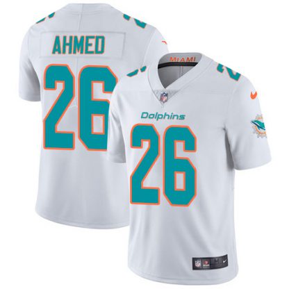 Nike Miami Dolphins #26 Salvon Ahmed White Men's Stitched NFL Vapor Untouchable Limited Jersey