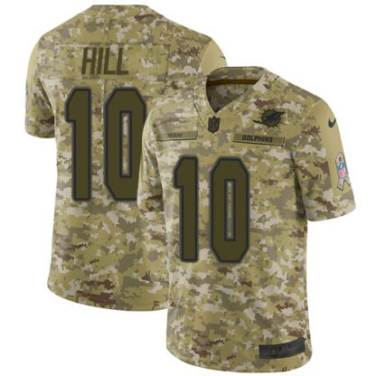 Nike Miami Dolphins #10 Tyreek Hill Camo Youth Stitched NFL Limited 2018 Salute To Service Jersey