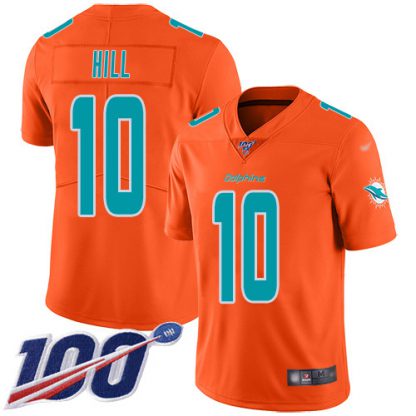 Nike Miami Dolphins #10 Tyreek Hill Orange Youth Stitched NFL Limited Inverted Legend 100th Season Jersey